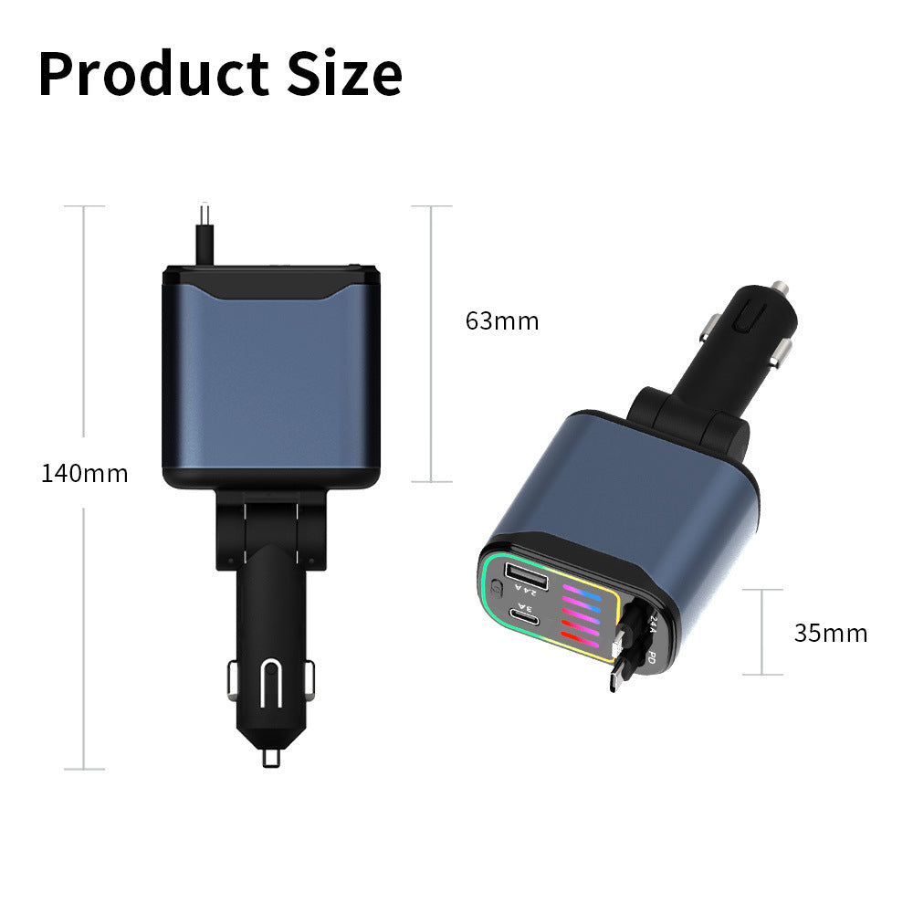 Torqivo ChargeVent™ — 66W PD Fast-Charging Car Phone Mount with Ambient Lighting