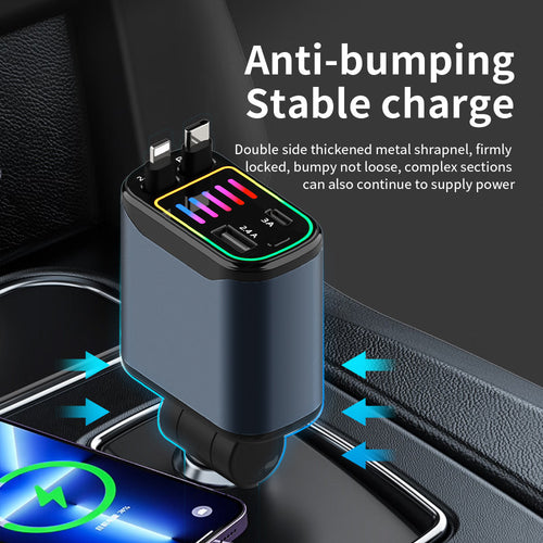 Torqivo ChargeVent™ — 66W PD Fast-Charging Car Phone Mount with Ambient Lighting